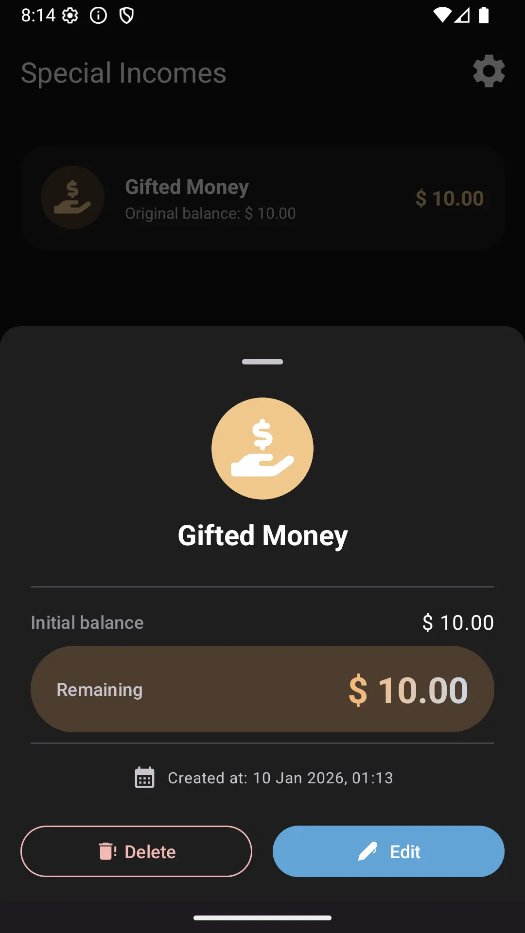 Viewing income group details